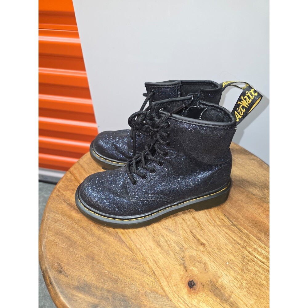 Dr. Martens Junior 1460 Chunky Glitter boots in black Size 1